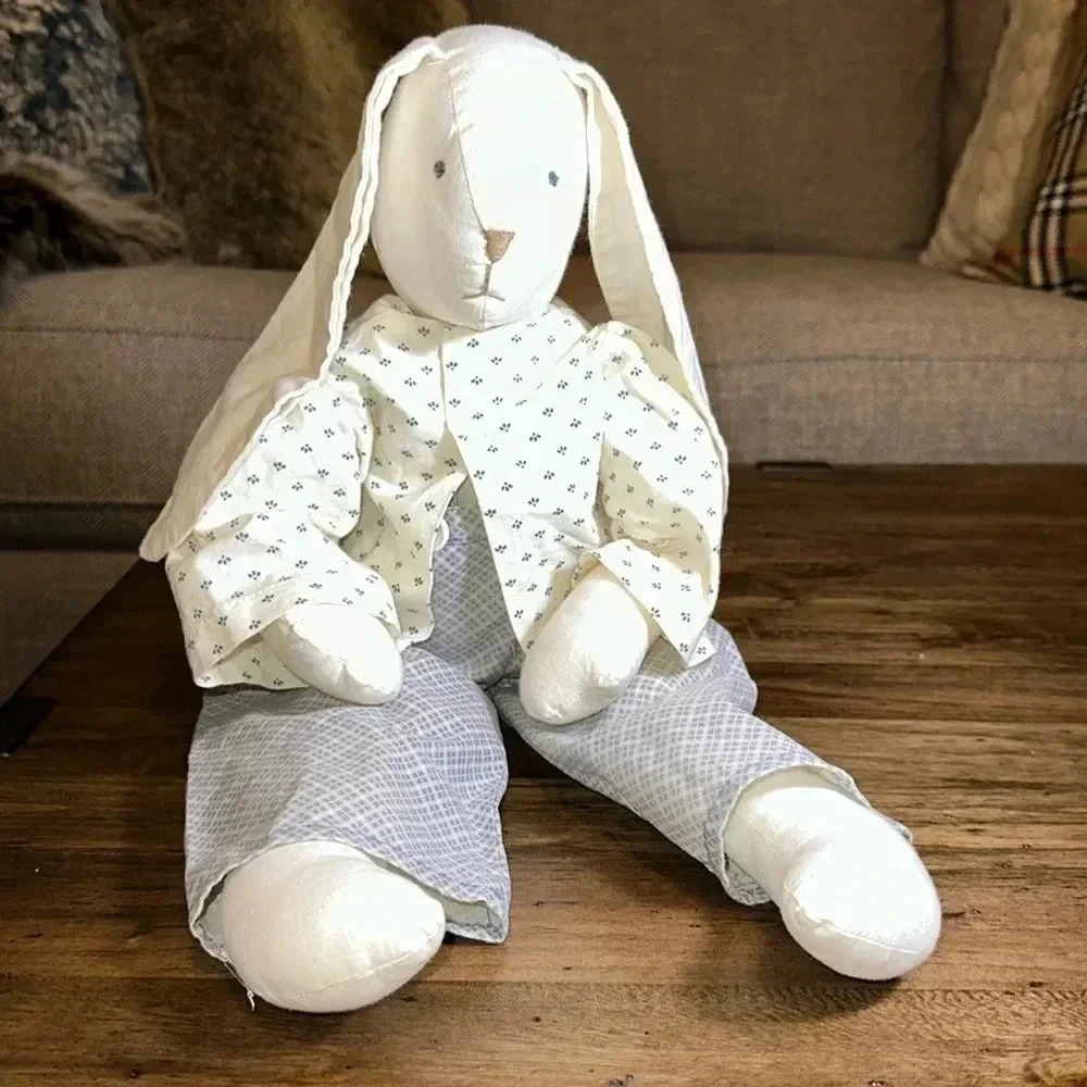 Vintage Handmade Custom Stuffed Floppy Ear Bunny Rabbit Stuffed Animal Decor - Picture 2 of 6